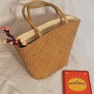 Wicker Tote Beach Bag